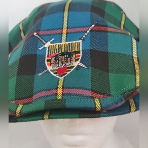 Adult Mens Flex Vintage 90s HIGHLANDER TV Movie Cabbie Newsboy Hat Tartan Plaid